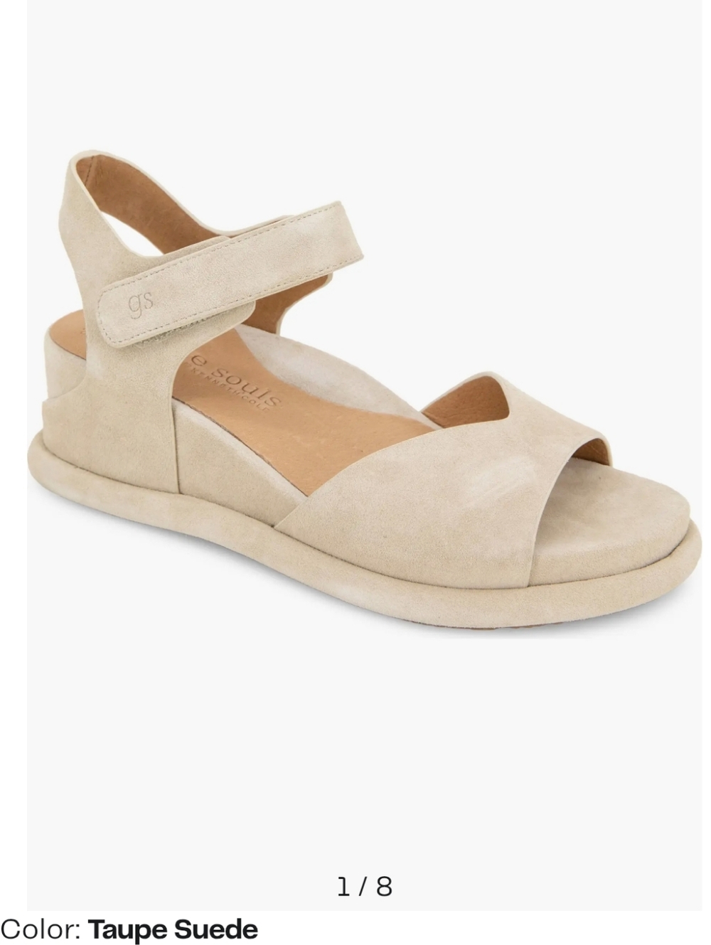 NWOB Gentle Souls By Kenneth Cole retail $200 Size 8.5 Jalleen Wedge Sandal